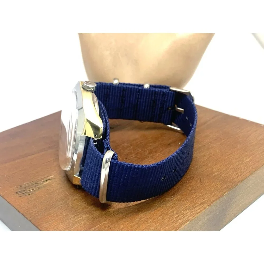 Sicura Men's Watch Satellite Swiss Automatic Blue Dial Day Date Nylon Strap 42mm